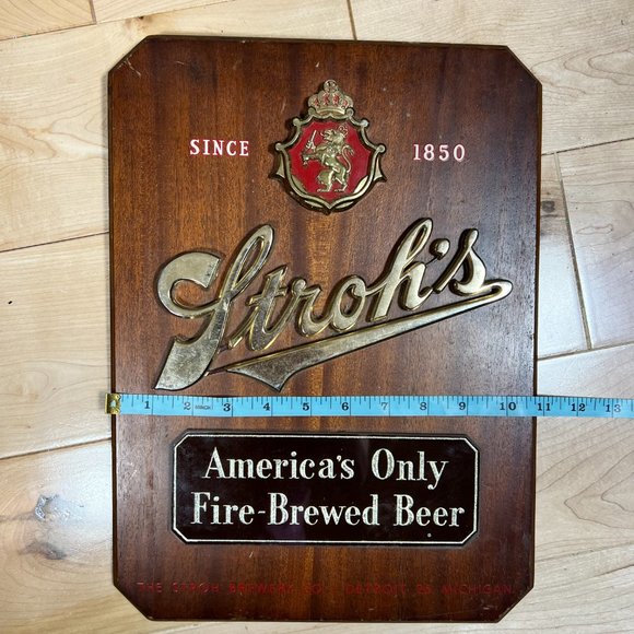 Vintage Stroh's‎ Beer Sign - Picture 4 of 5